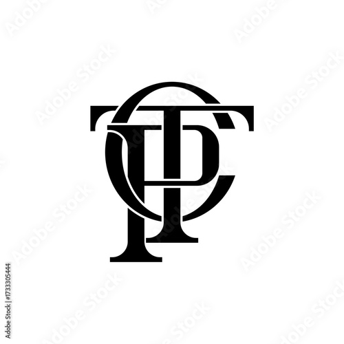 Monogram Initial Letter TCP PTC CPT Logo Design