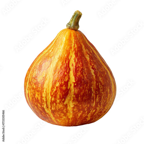 Orange & red striped gourd