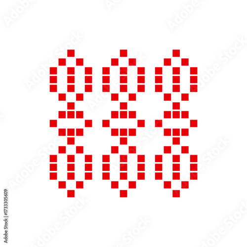Vector Illustration of Palestinian Traditional Tatreez  Embroidery Pattern