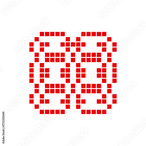 Vector Illustration of Palestinian Traditional Tatreez  Embroidery Pattern