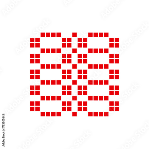 Vector Illustration of Palestinian Traditional Tatreez  Embroidery Pattern