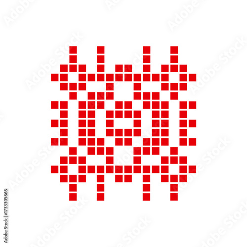 Vector Illustration of Palestinian Traditional Tatreez  Embroidery Pattern