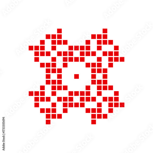 Vector Illustration of Palestinian Traditional Tatreez  Embroidery Pattern
