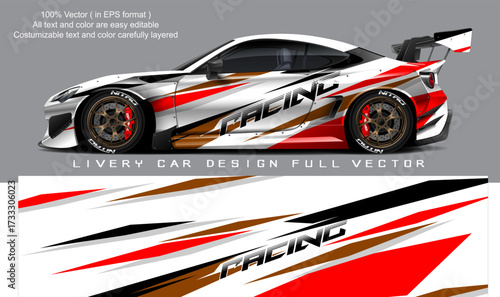 car livery graphic vector. abstract grunge background design for vehicle vinyl wrap and car branding	