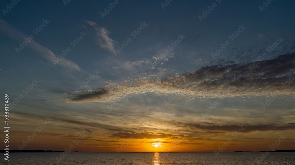 Obraz premium Sunset in the evening 