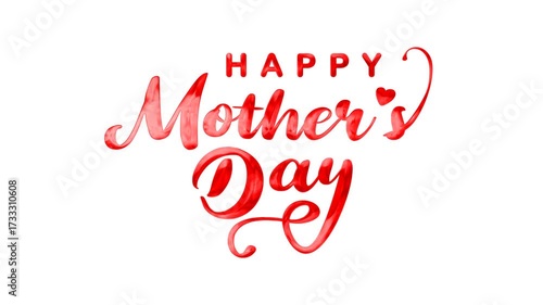 Happy mother's day text animation for greeting cards, social media posts, prints, and digital designs.