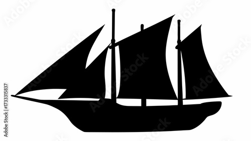 Majestic tall ship sailing gracefully across open waters under full sail, evoking adventure and freedom.