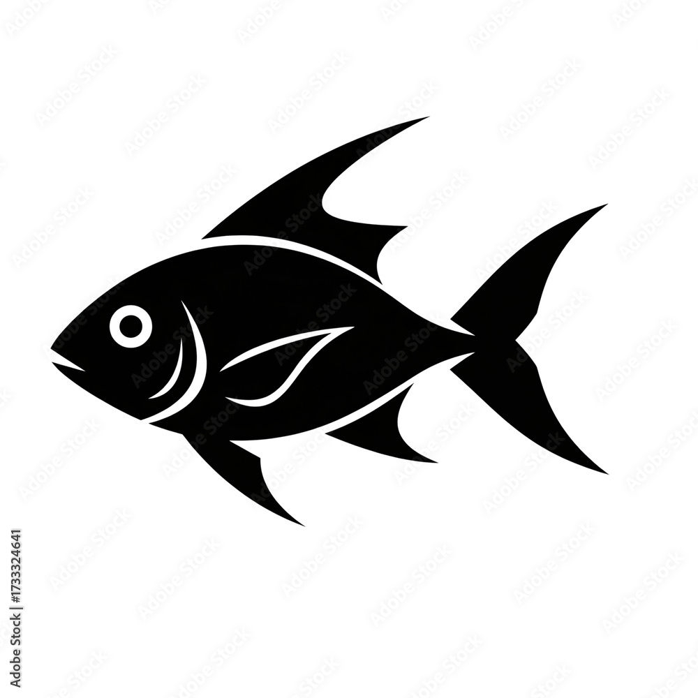 Fototapeta premium Creative Line Art Fish Logos