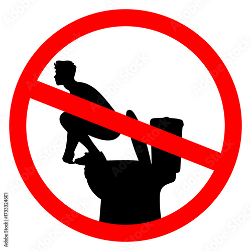 No Squatting on the Toilet Seat