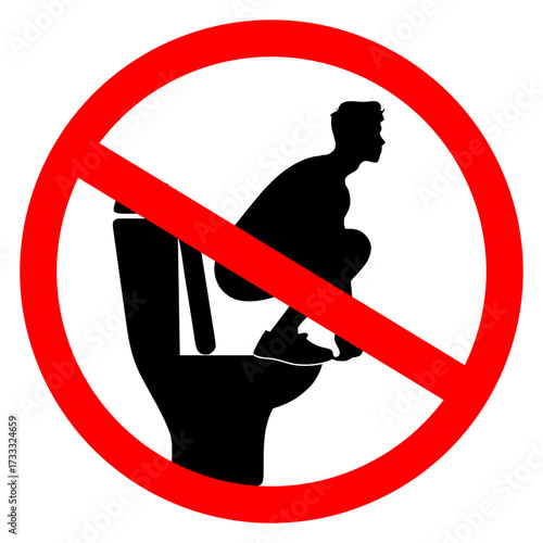 No Squatting on the Toilet Seat