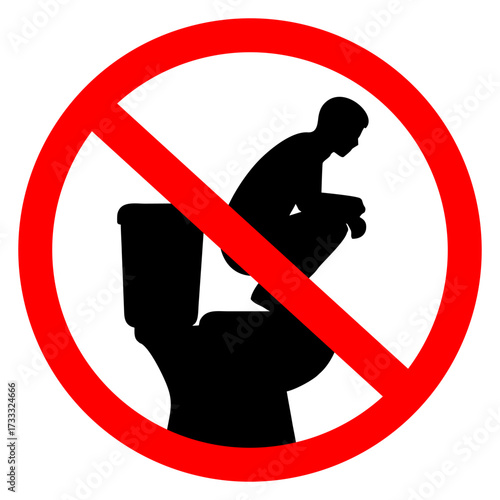 No Squatting on the Toilet Seat