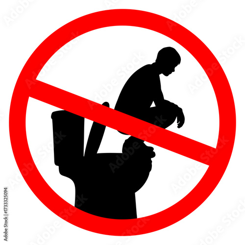 No Squatting on the Toilet Seat