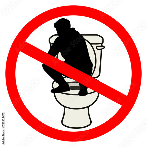 No Squatting on the Toilet Seat