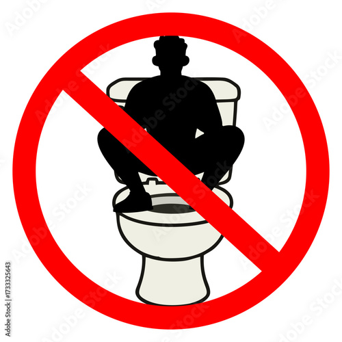 No Squatting on the Toilet Seat