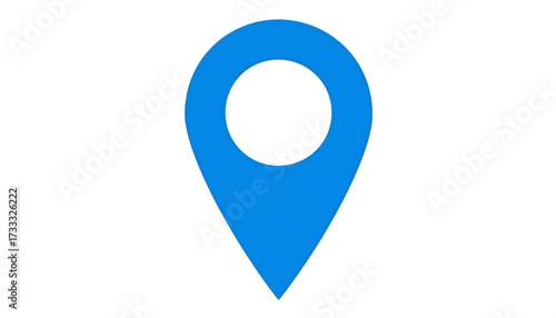 Free Download A stylized blue location pin symbol, isolated on a white background, commonly used in map applications - GFXLoad
