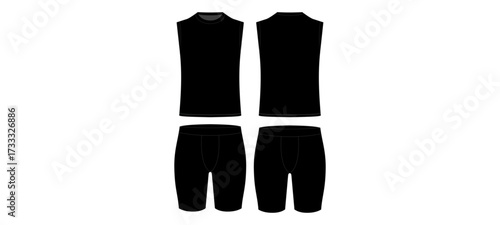 7v7 Football Uniforms Mockup Template Vector.