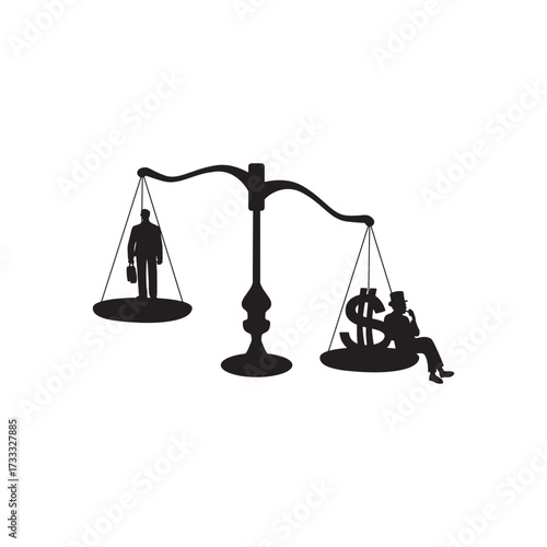 “When Justice Tips – Equality Balance Scale Illustration”