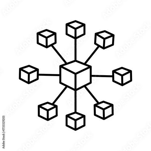 Network technology thin line icon set. Containing internet, computer, cyberspace, global connection, database, communication, server, cloud computing, device, digital, wireless. Vector illustration

