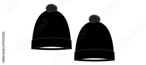 BOBBLE HATS Mockup Template Vector.