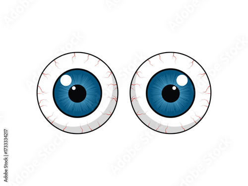 Illustration of a pair of blue eyes