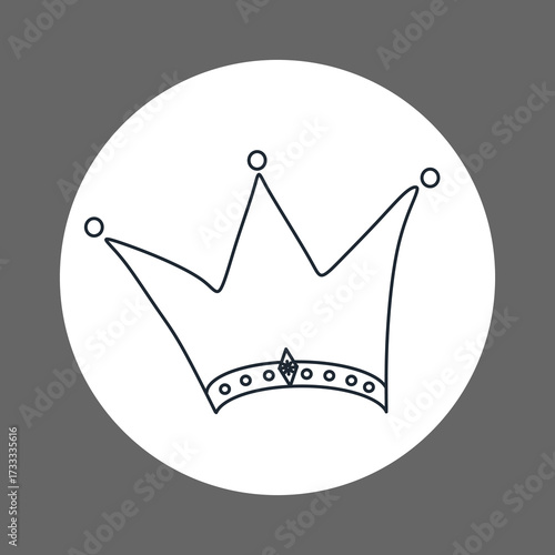 Crown Logo Icon with handwriting
