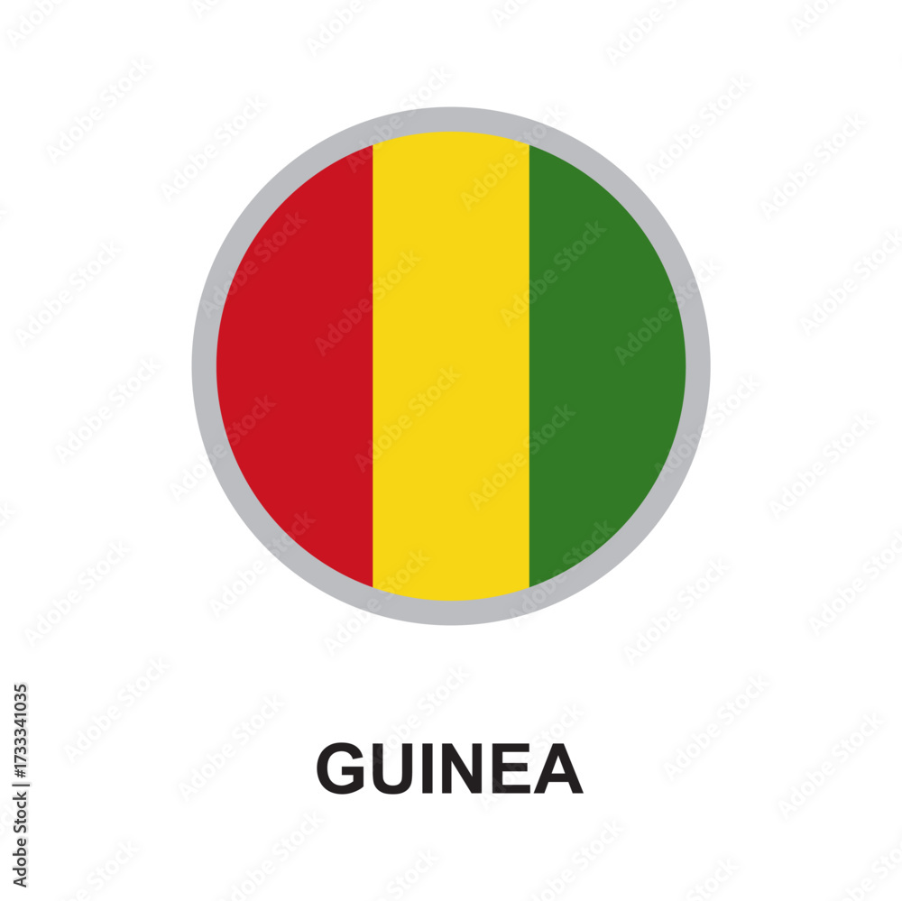 Fototapeta premium guiena national flag circular vector design