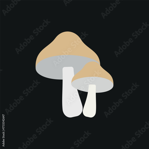 Mushroom icon in modern color for natural, herbal, and diet visuals.