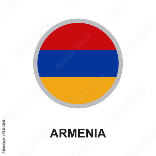 armenia national flag circular vector design