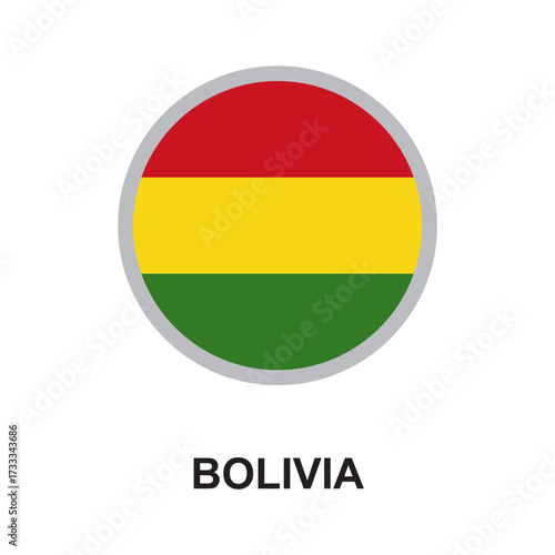 bolivia national flag circular vector design