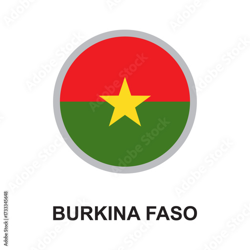 burkina faso national flag circular vector design