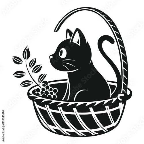black cat with 