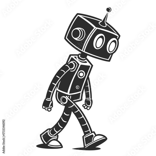funny cartoon robot