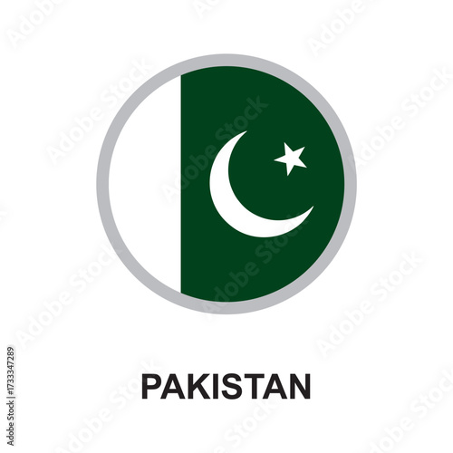 pakistan national flag circular vector design