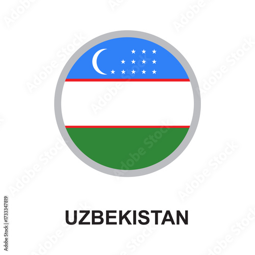 uzbekistan national flag circular vector design Free Download uzbekistan national flag circular vector design - GFXLoad