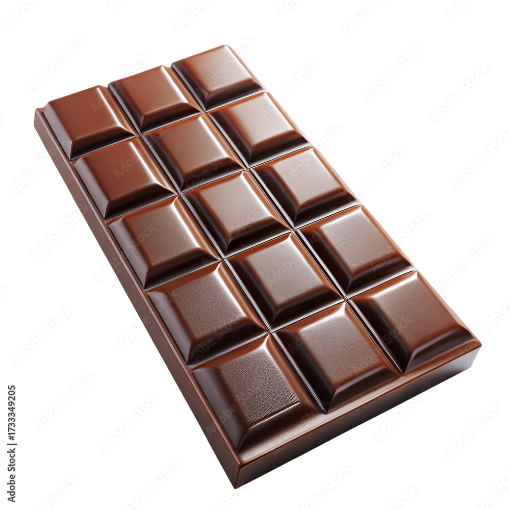 Fototapeta premium Chocolate Bar PNG on Transparent Background.