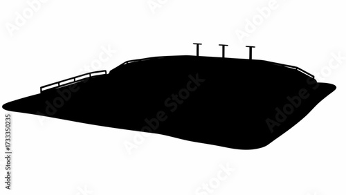 Sleek modern cruise ship silhouette ready for adventure on the open ocean voyage exploration voyage