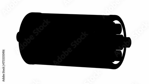 Modern industrial machine part silhouette representing engineering and manufacturing innovation