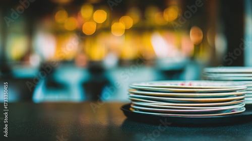 tray. Elegant arrangement of plates on a serving tray, captured from an overhead angle in soft light. menu design, packaging mockups, designed for food delivery and cloud-kitchen brand materials.
