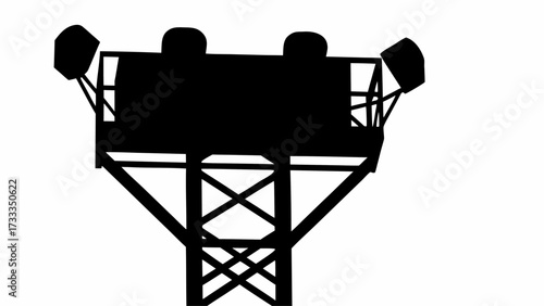 Bold billboard structure with spotlights ready for impactful advertisement placement and branding opportunities