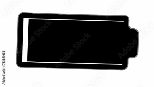 Sleek modern battery icon representing power energy storage and electronic device functionality