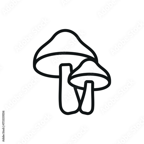 Mushroom icon in modern line for food, culinary, and diet visuals.