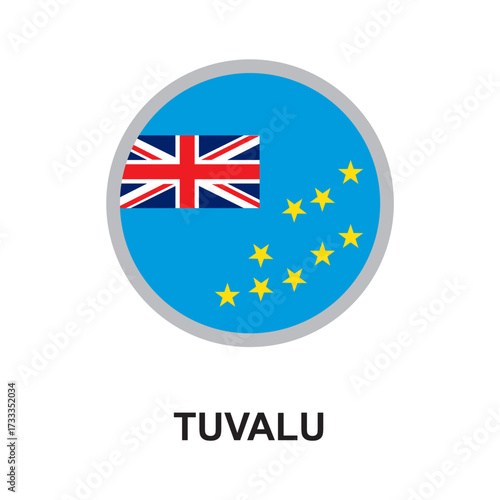 tuvalu national flag circular vector design