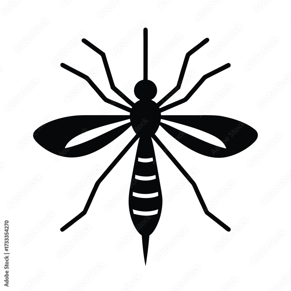 Obraz premium Mosquito Icon Vector Illustration