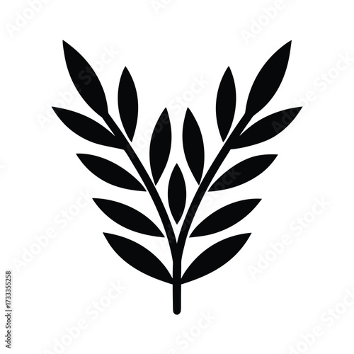 Olive Branch Icon Vector Illustration