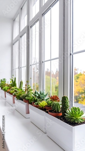 Succulents on a windowsill