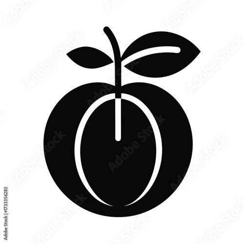 Prune Icon Vector Illustration