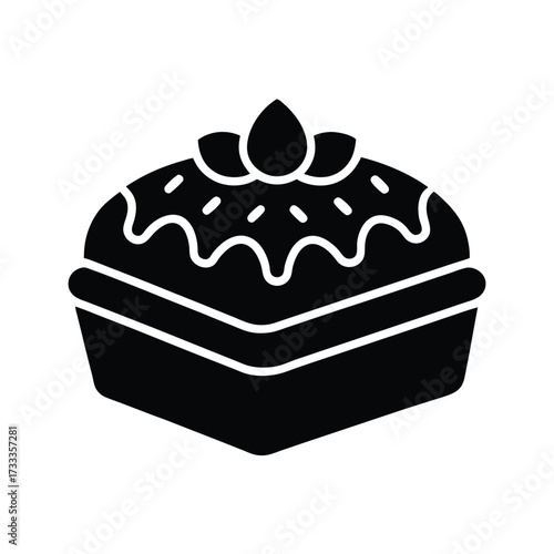 Financier Cake Icon Vector Illustration