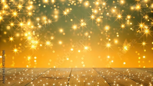 Cosmic Night Sky with Glittering Stars in Abstract Blur Bokeh Background
