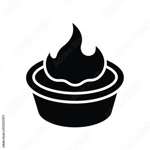 Creme Brulee Icon Vector Illustration