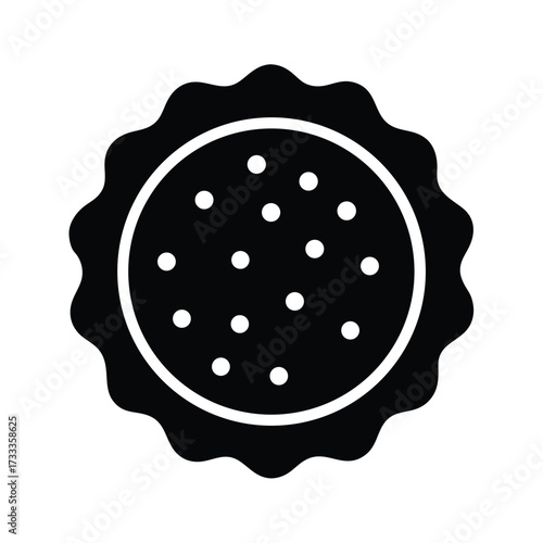 Ricciarelli Cookie Icon Vector Illustration